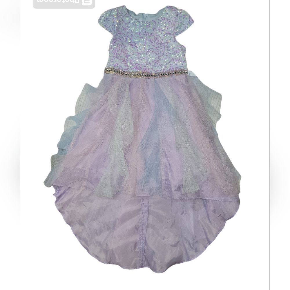 Rare Editions Girls Lace and Sequin dress, Multicolor, 5T